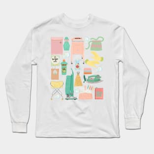 Retro Cleaning Day Long Sleeve T-Shirt